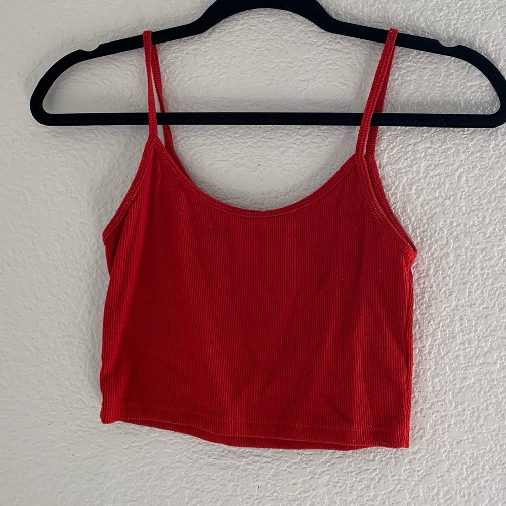 Red crop top